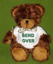Mr Bend Over  ~ 12" Dark Brown Bear complete with Cane only $12.95