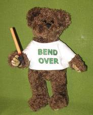 Mr Will Spankiac  ~ 10" Dark Brown Bear complete with Cane only $14.95