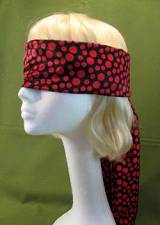 Blindfold Red & Black  Extra Long 58"   Only  $6.95
