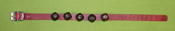 Leather Collar - Burgundy Latigo Leather with Bells  $17.95