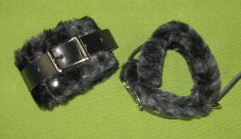 Black Wrist Cuffs - 2" Great Spanking Cuffs $22.95