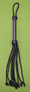 Purple Handle Braided Cat-of-9 Tails FLOGGER - 19"  Real Nice only $34.95