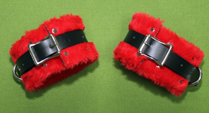 Red Wrist Cuffs - 2" Great Spanking Cuffs $22.95