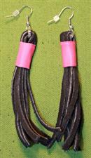 Flogger Earrings - Black with Pink Band   $8.99 on sale only $7.99