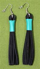 Flogger Earrings - Black with Green Band  $8.99 on sale only $7.99