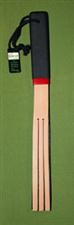 Six Tail Russett - Black Tawse Double Strap -  1  1/4"  x  16" - $20.99