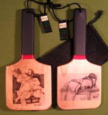 "CANED" & "STRAPPED OTK" - ONE Double Sided Patty's Paddle with Case  $26.95