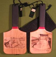 "HONEY I'M WAITING" & "HARDER" - ONE Double Sided Patty's Paddle with Case  $26.95