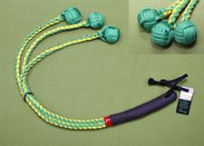 MONKEY FIST 3 Tail Flogger - Green & Yellow  22+" ~ Only  $28.99