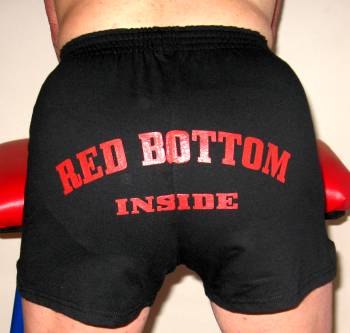 Red Bottom Inside Spanking Shorts WOW $15.95 NOW only $13.95