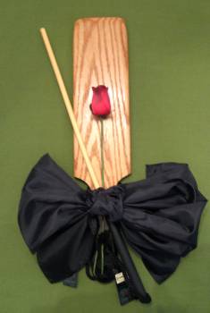 LOVING OTK Set in Oak with Wooden Rose  $29.95 - Great for a Romantic OTK