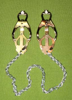 Japanese Clove Nipple Clamps with Chain - $14.99