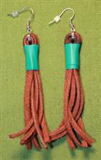 Flogger Earrings - Brown with Green Band  $8.99...