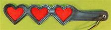 Leather Three Heart Paddle 16" Long and 3" Wide $24.99 - NOW only $19.99