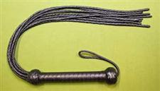 CAT O' NINE Braided FLOGGER All Black -  27"   A HUGE OUCH only $39.99