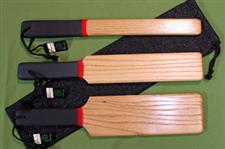 Solid Oak Wooden Paddle Set with Case   $59.99