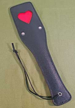 Red Heart Leather Paddle  ~   14 1/2" x 3 1/2"   $24.99