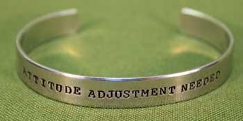 ATTITUDE ADJUSTMENT NEEDED  Bracelet  - Great Conversation Starter  -  Only $19.99