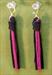 Flogger Earrings - Pink and Black  $11.99