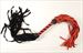 Red & Black 2-sided Flogger, 24/24 Suede Falls, 44+ $51.99