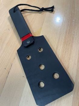 OUCH JR Black Leather Strap with Holes 13" x 3 1/2" - $36.99